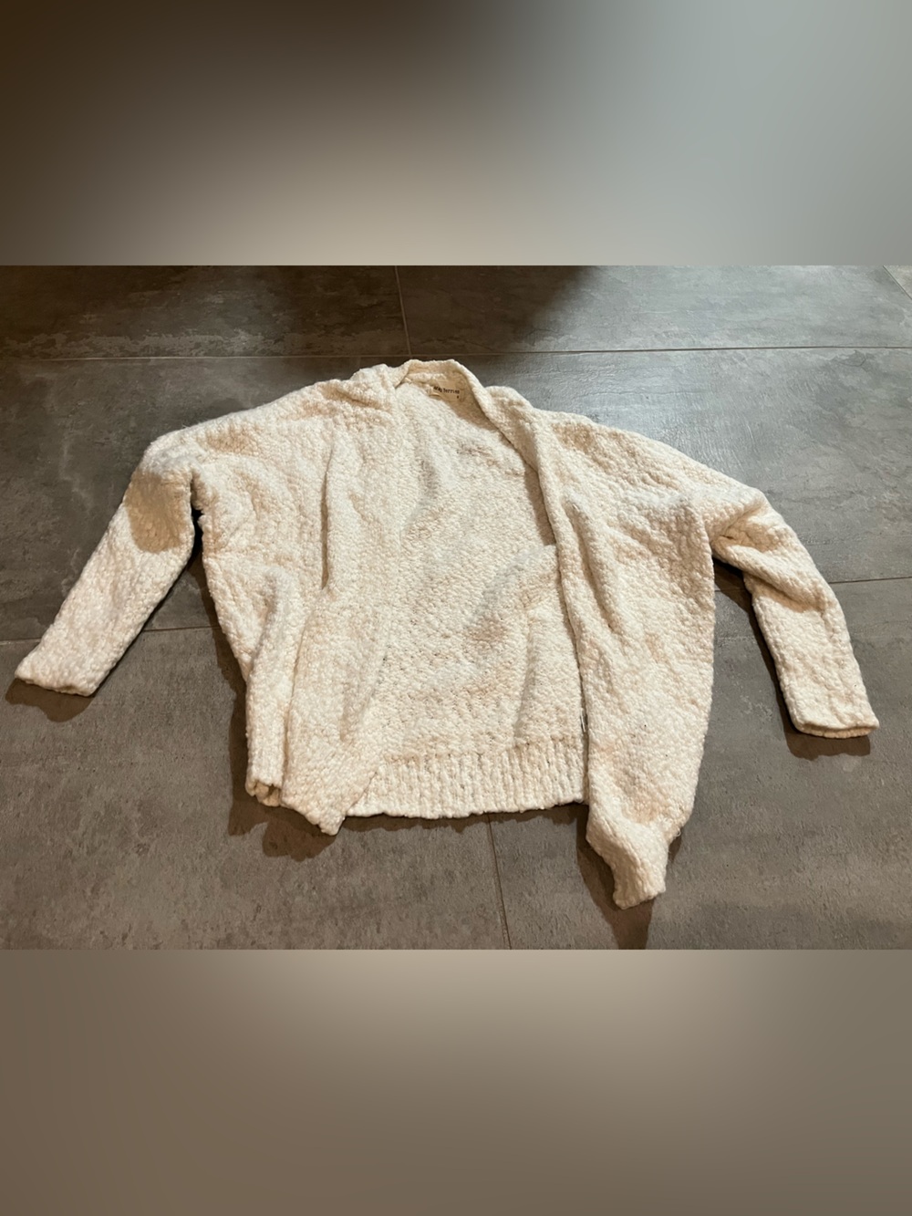 Cream Teddy Jacket - Women's Plush Open-Front Coat Small